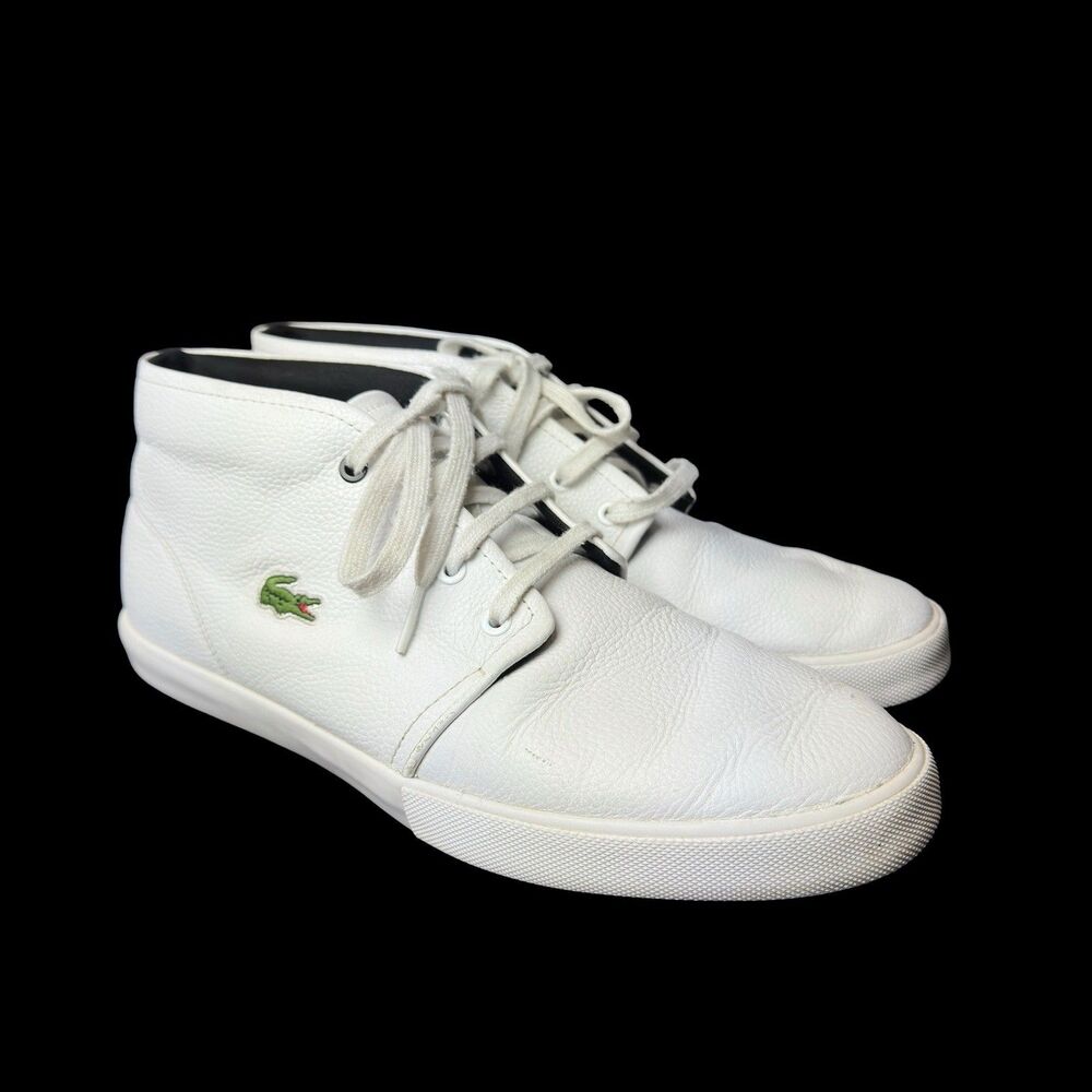 Lacoste Asparta sneaker men's white leather mid-top shoe US 10